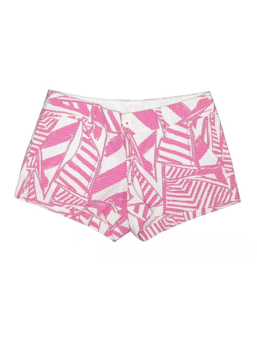 Lilly Pulitzer Pink Graphic Print The Walsh Shorts Size 2